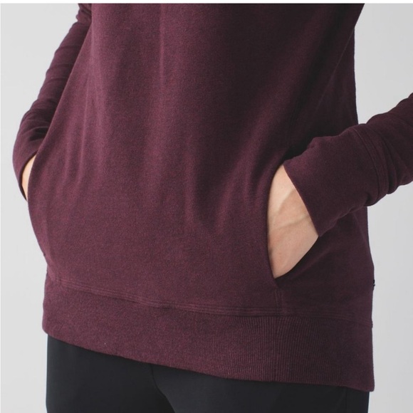 Lululemon Stress Less Hoodie- Heathered Bordeaux Drama - Picture 3 of 8